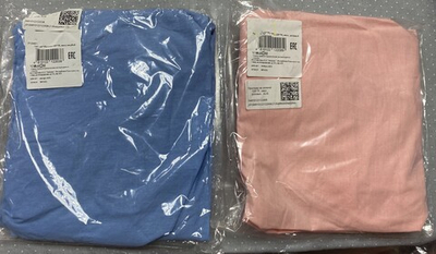 Простынь на резинке в овальную кроватку размером 125*75 см, 100% хлопок, в 2х цветах