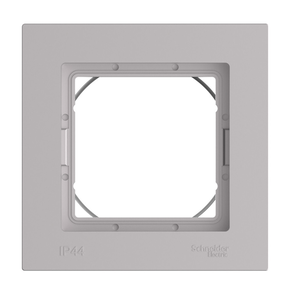 ATLASDESIGN AQUA 1-постовая РАМКА IP44, АЛЮМИНИЙ