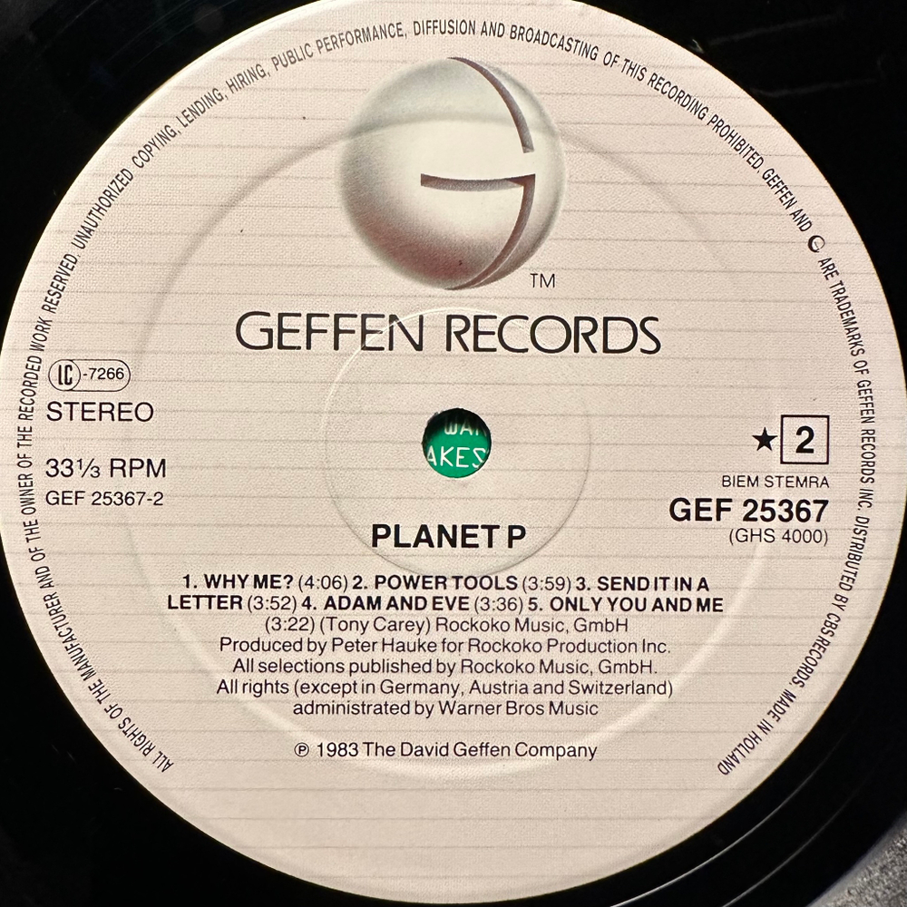 Planet P - Planet P (Голландия 1983г.)