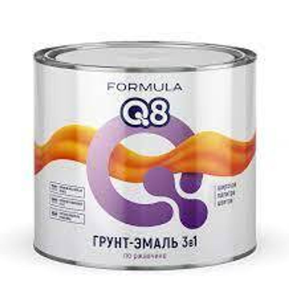 Грунт-эмаль по ржавчине 0,9кг Formula Q8 коричневая
