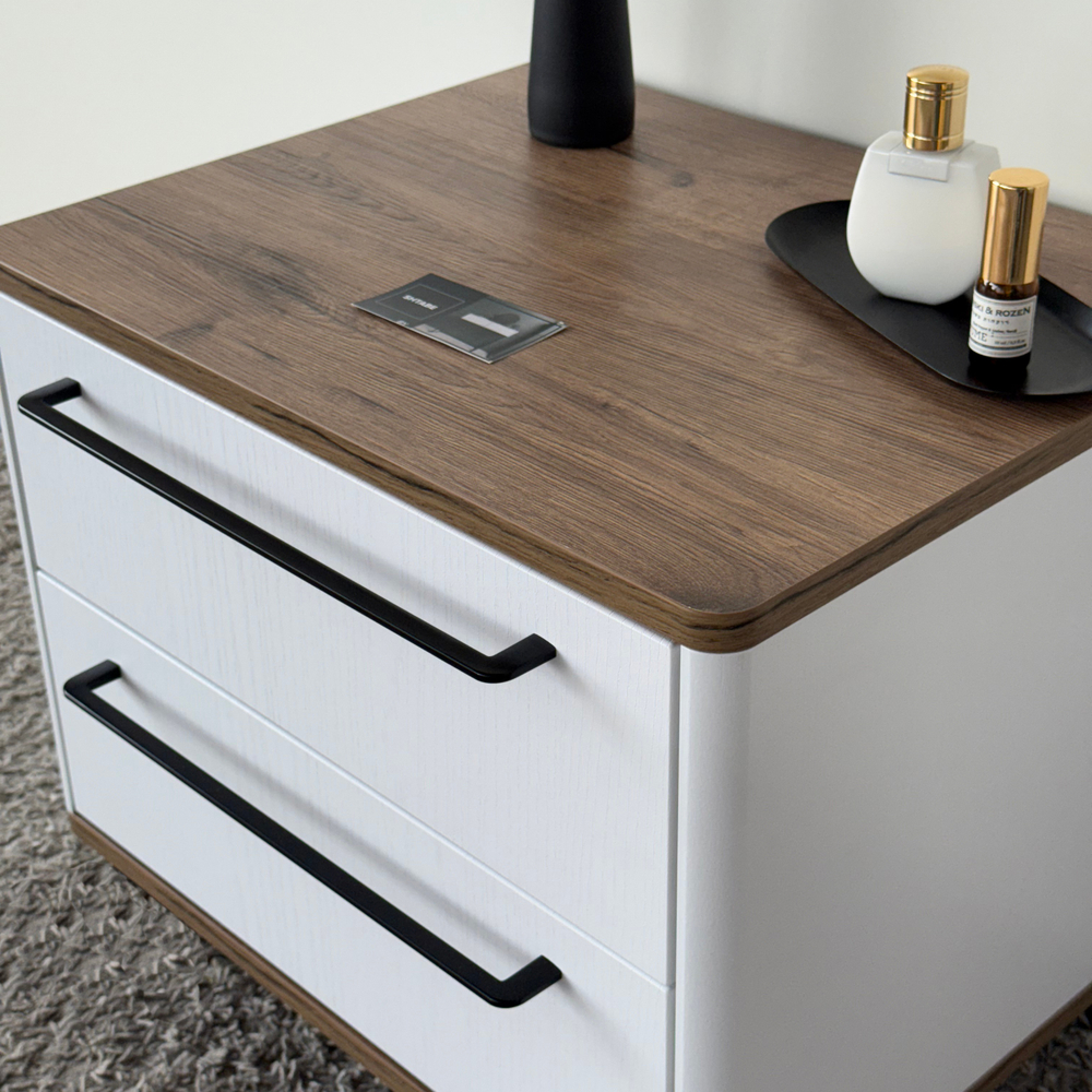 Тумба прикроватная подвесная ROYAL 5202 эко (Дуб Веллингтон-р.черная)