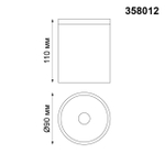 Накладной светодиодный светильник 358012 STREET NT19 177 белый IP65 LED 3000К 6W 220V TUMBLER
