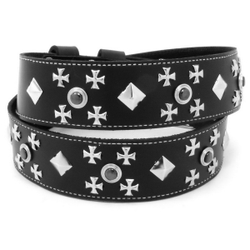 Ремень клепаный ромб с крестами (126)