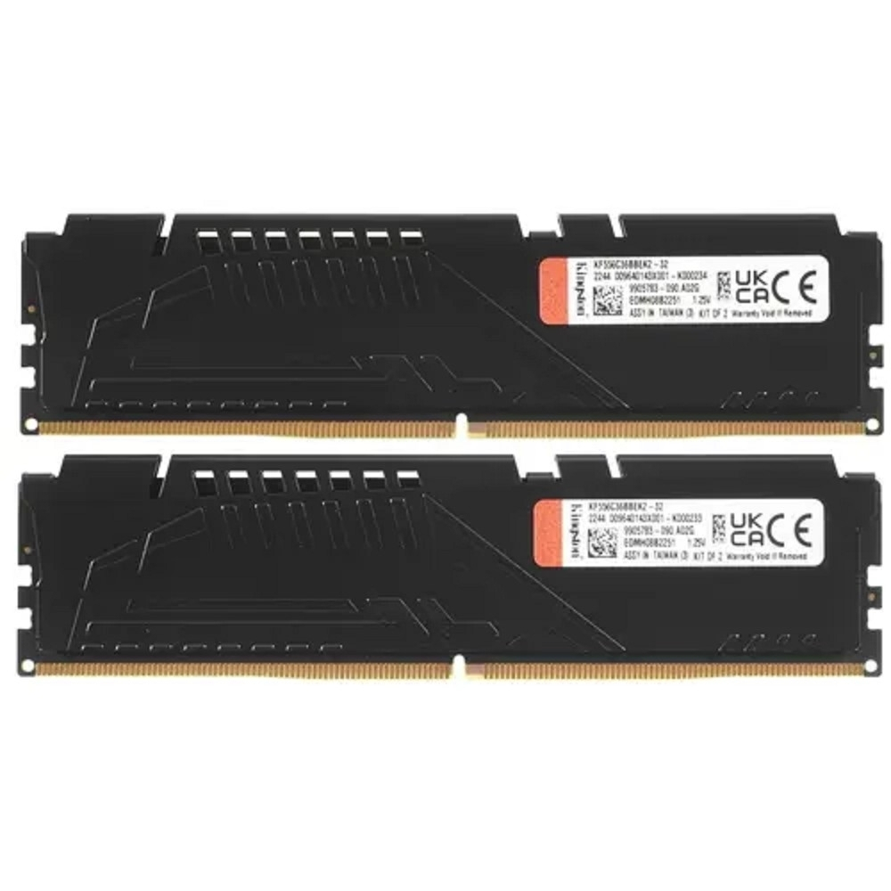 Оперативная память Kingston 32GB DDR5 5600 FURY Beast Black EXPO DIMM (Kit 2*16gb) 1RX8 36-38-38 1.25V KF556C36BBEK2-32