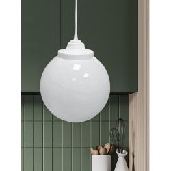 Cветильник потолочный ЭРА НСБ 01-60-251 шар опаловый подвесной на шнуре IP40 Е27 max 60 Вт d250mm | Подвесные светильники