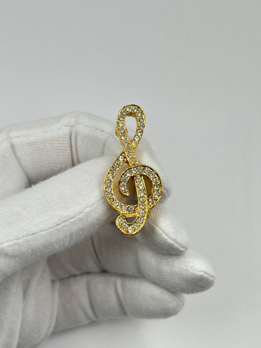 Брошь Скрипичный ключ