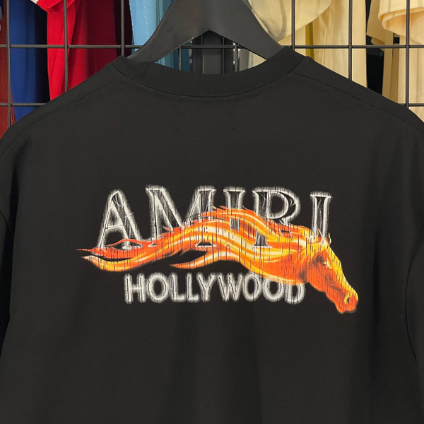 Футболка Amiri flame horse black