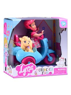 Кукла Леди байк с аксессуарами голубой (4608-1)