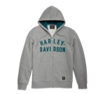 Толстовка Men's Staple Zip-Up Hoodie - Heather Grey Harley-Davidson