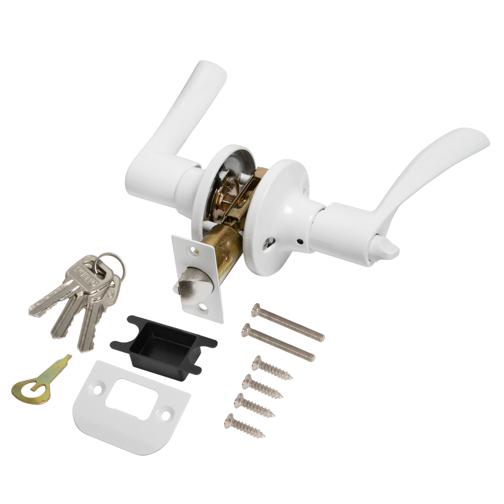 Ручка защелка DK610/BL WH-ET (кл./фик.) белый