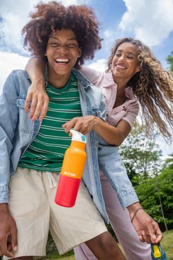 Термобутылка Klean Kanteen Rise Vac Classic Flip Sport 16oz (473 мл) Marigold Kaleidoscope