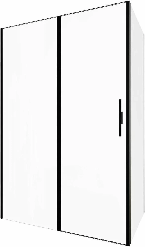 Душевой уголок Allen Brau Priority 3.31036.BBA+3.31048.BBA 140х100 стекло прозрачное/профиль черный брашированный