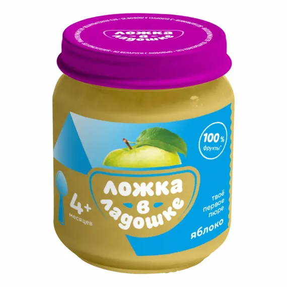 Пюре Ложка в ладошке яблочное 100г с 4месяцев