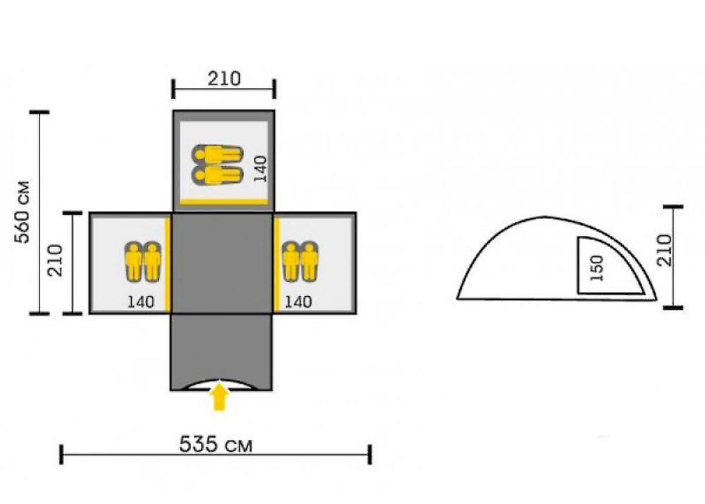 Кемпинговая палаткаTalberg Delta 6 [TLT-064]
