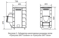 Печь TMF Тунгуска 2017 Inox ДА терракота габариты