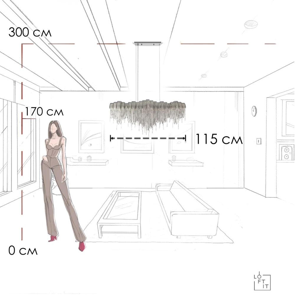 Подвесная люстра Loft It VOLVER 10404/1150L SN