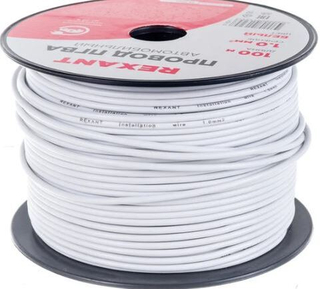 Провод одинарный 1х1,00мм белый , 100м REXANT а016521