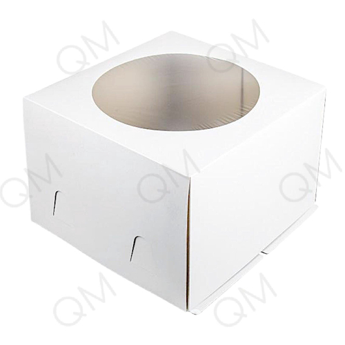Коробка для торта с окном 300*300*190 мм (белая), 1шт