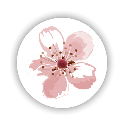 Наклейка "Цветок"/10шт С-00073
