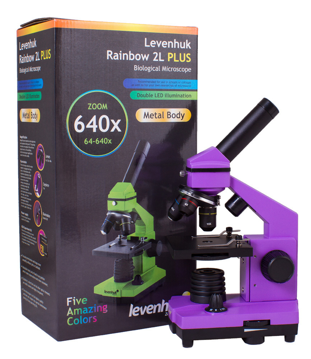 Микроскоп Levenhuk Rainbow 2L PLUS Amethyst\Аметист