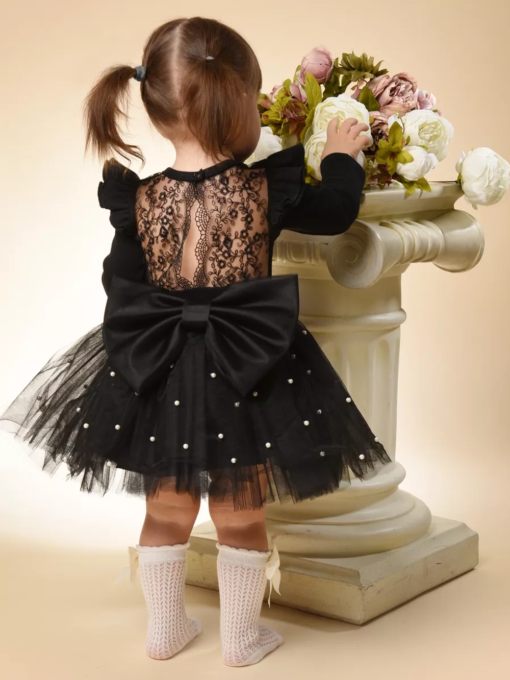 Юбка-пачка фатиновая с бусами