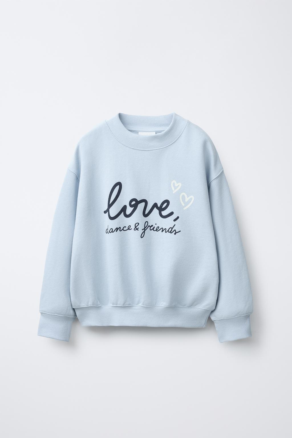 ZARA ТОЛСТОВКА С ПРИНТОМ, ГОЛУБОЙ