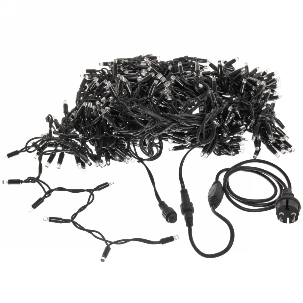 Гирлянда для улицы ЗАНАВЕС «Мерцание» ш2* в3,0 м 480 ламп LED, чёрный провод,1 реж.,IP-65, Теплый белый (возможность соединения)