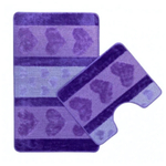 Набор ковриков для ванной комнаты ZALEL "HURREM" 2 предмета 60*100+50*60 Lilac лиловый