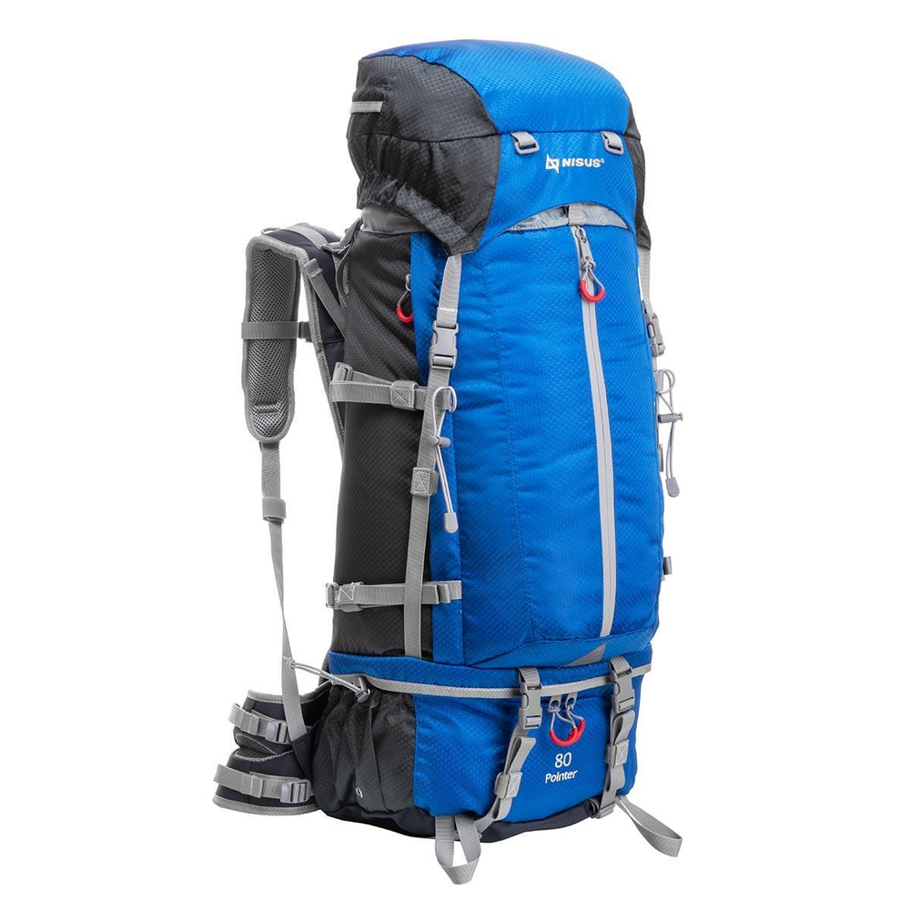 Рюкзак туристический 80L «Pointer 80» NISUS, Синий-черный, размер: 80L