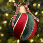 Шар вельветовый в полоску 25 см