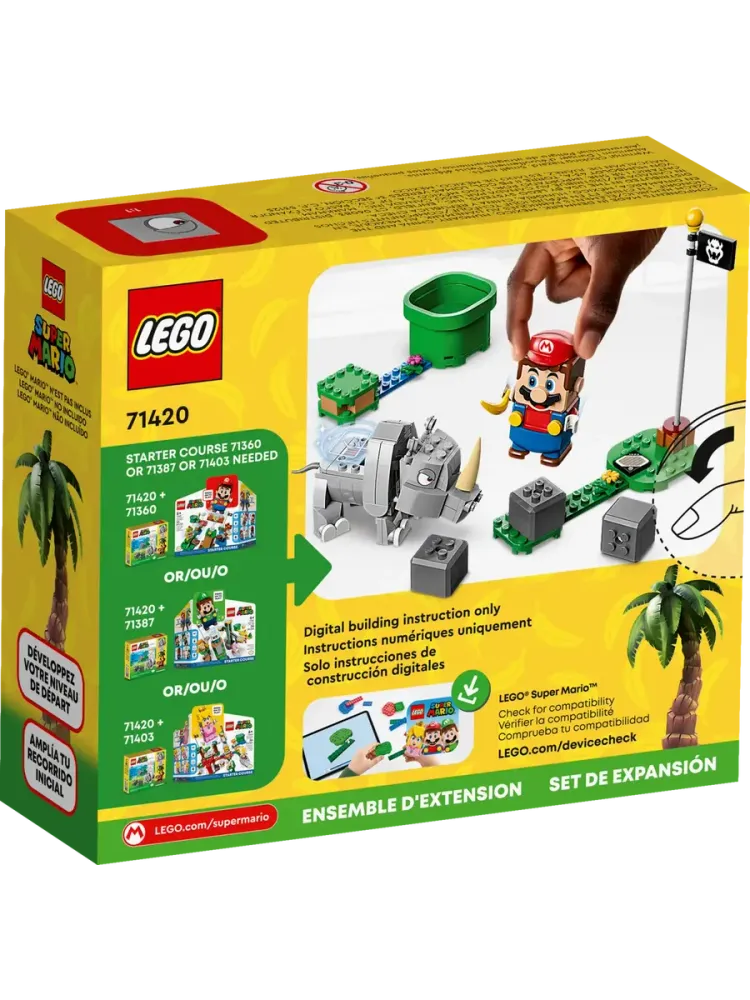 Конструктор Super Mario 71420 Носорог Рэмби