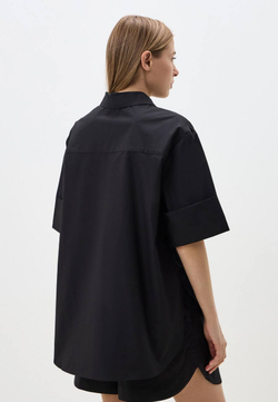 Свободная рубашка из хлопка-поплина