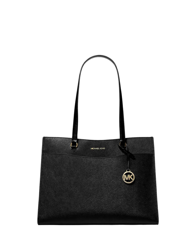 Тоут Michael Kors Jet Set Travel Large Saffiano Leather Pocket | Черный