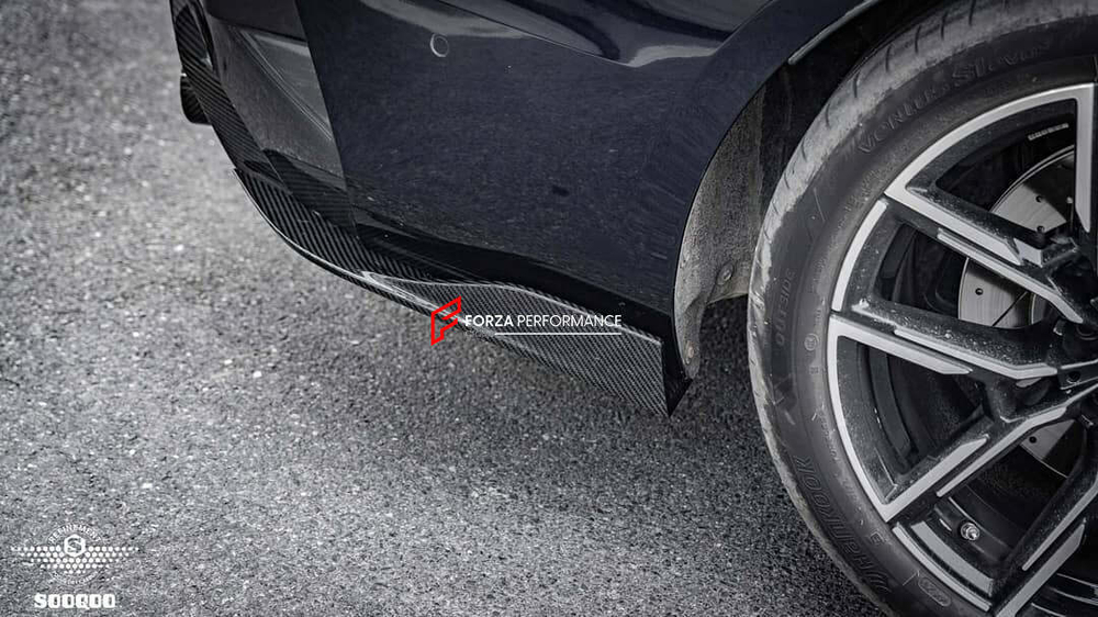 Карбоновый диффузор, спойлер, накладки на зеркала для BMW 4 серии G26 БМВ