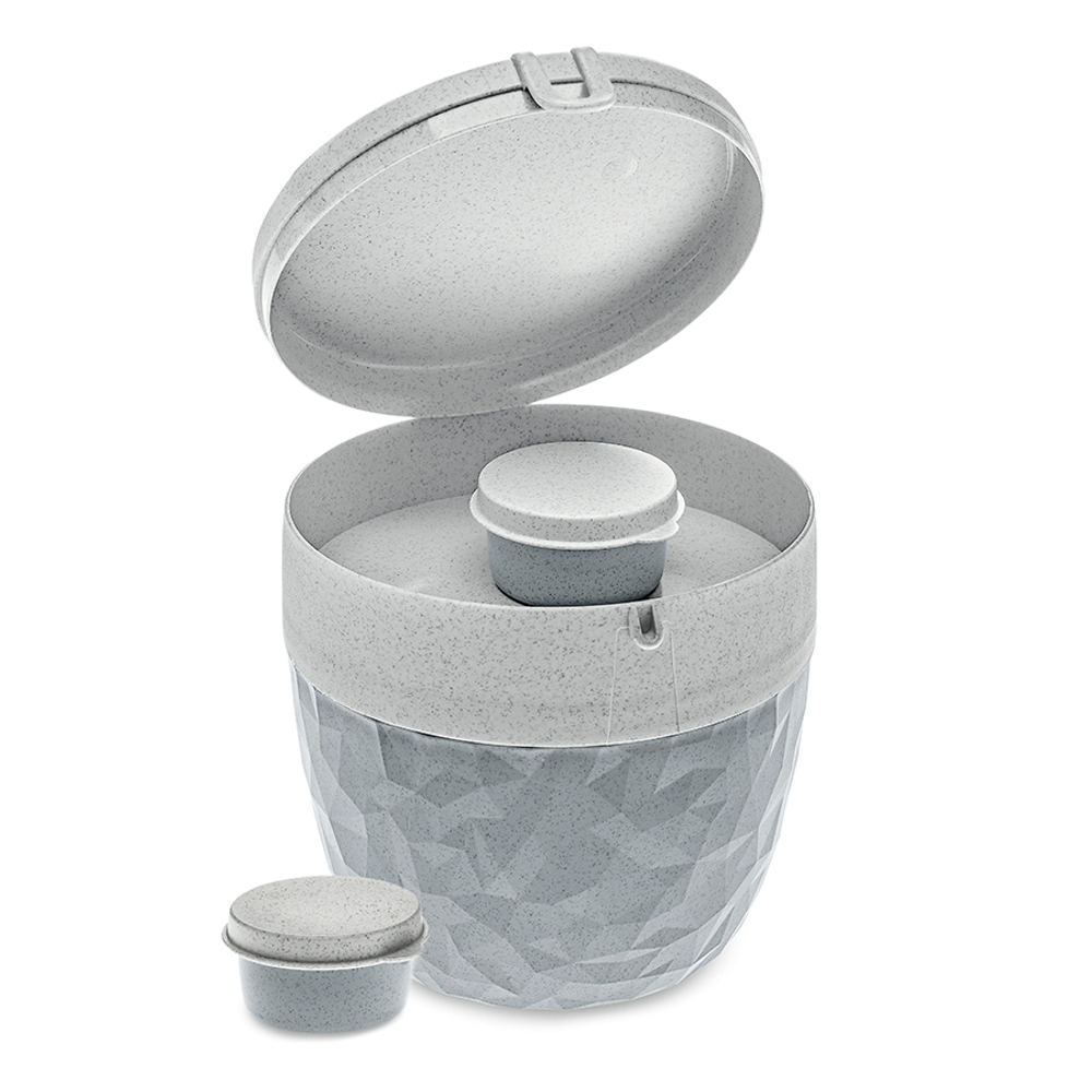 Ланч-бокс club bento, organic, серый