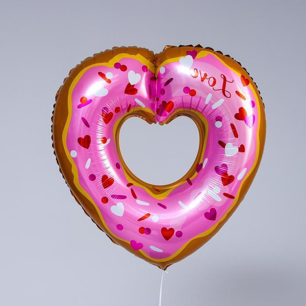 Шар (30""/76 см) Сердце, Пончик, 1 шт. З13