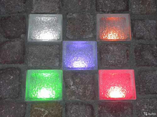 Светящаяся брусчатка 100х100х60 RGB