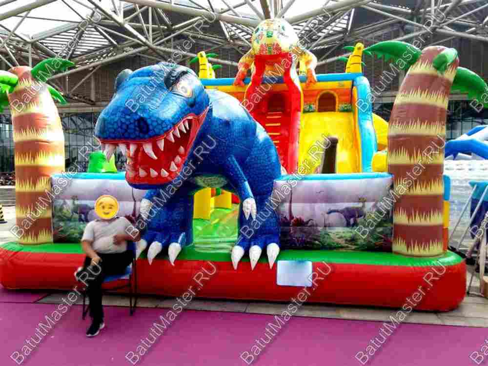 Мега-батут "Хамелеон и динозавры", 22*10*7 м
