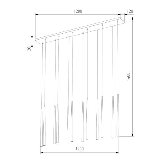 Подвесная люстра TK Lighting 10119 Piano