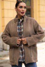 Пальто Альпака (бежевое) Б14139-7М LT Collection