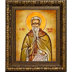 Григорий Синаит преподобный. Икона на холсте.