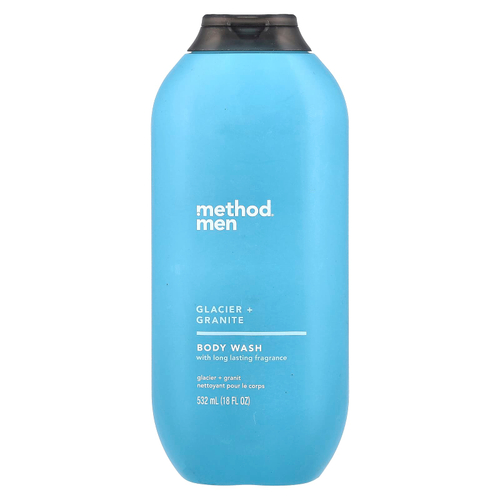 Method, Для мужчин, гель для душа, ледник + гранит, 532 мл (18 жидк. Унций)