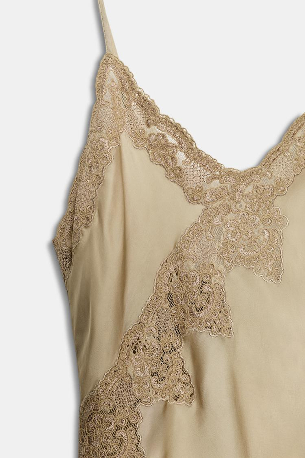 ZARA АСИММЕТРИЧНОЕ АТЛАСНОЕ ПЛАТЬЕ ИЗ КОЛЛЕКЦИИ ZW, СВЕТЛО-БЕЖЕВЫЙ