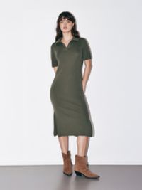 Платье поло вязаное "Олива" женское