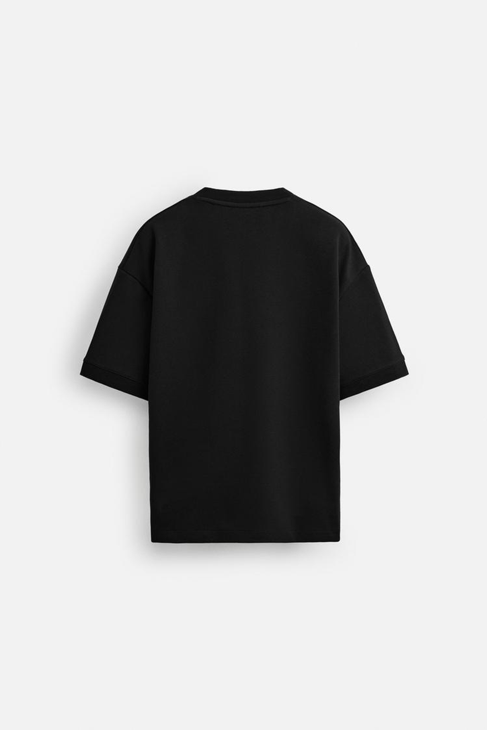 ZARA ТОЛСТОВКА С РЕЛЬЕФНЫМ ПРИНТОМ, ЧЕРНЫЙ