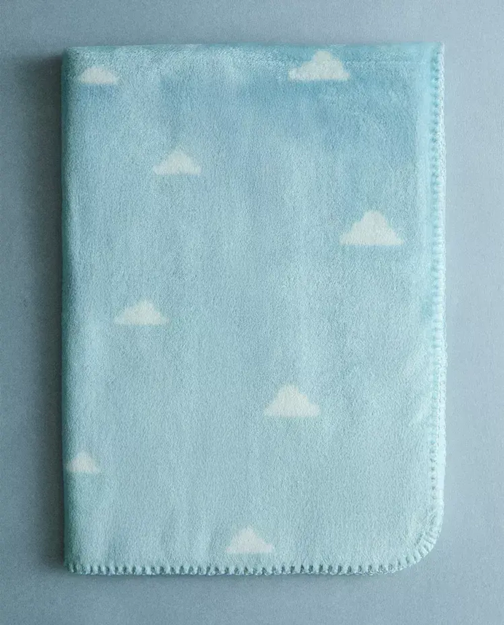 ZARA HOME ДЕТСКИЙ ФЛИСОВЫЙ ПЛЕД С ПРИНТОМ, СИНИЙ