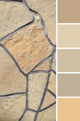 Colors of gray-green sandstone flagstone