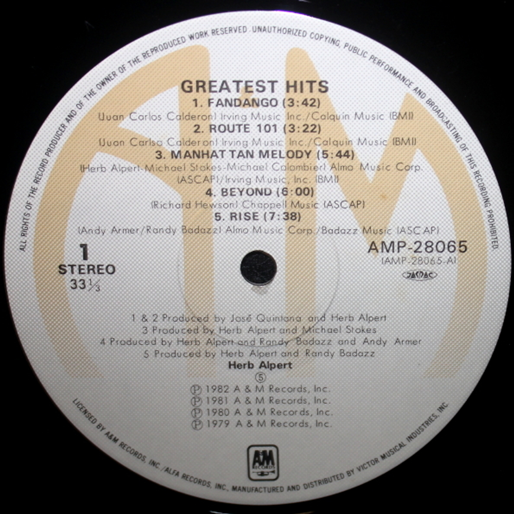Herb Alpert / Greatest Hits (LP)