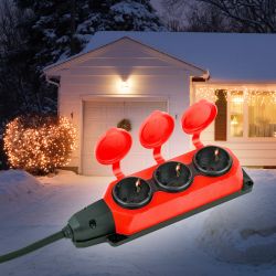 Удлинитель силовой ЭРА UK-3e-3x1,5-20m-IP44(KG) с заземлением 3 розетки каучук 20м КГ 3х1,5мм2 IP44 | Силовые удлинители