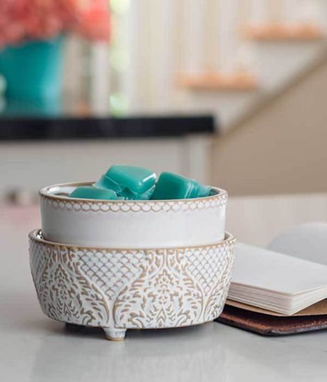 Керамический воскоплав Белый винтаж, Candle Warmers